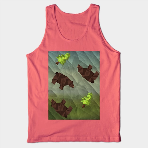 Lost Bear In The Woods Tank Top by CloudTerra